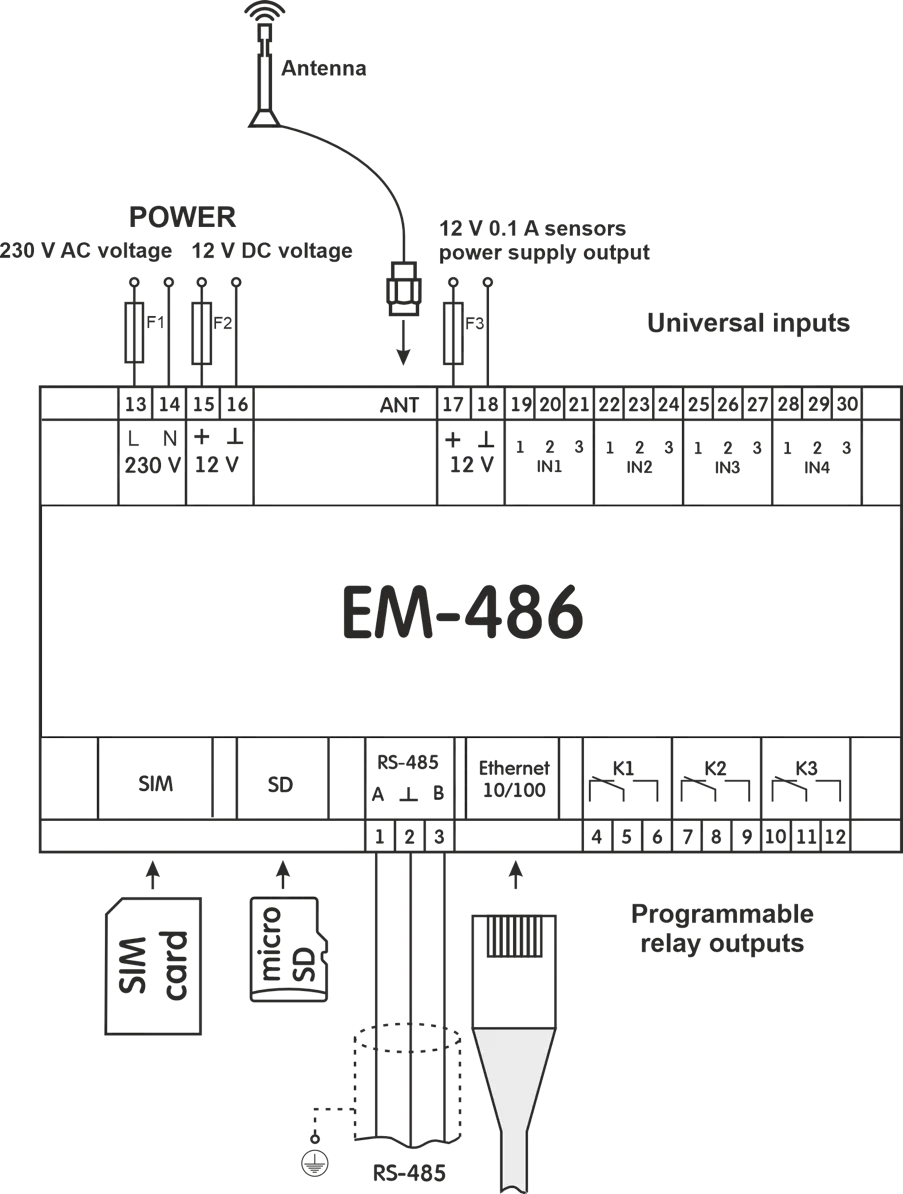 EM-486 connection diagram