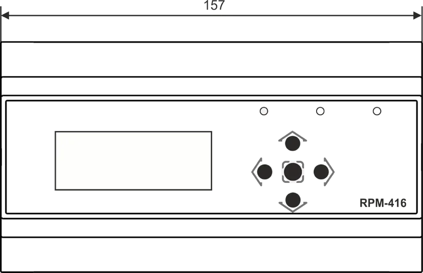 Data logger design with overall and fixing dimensions