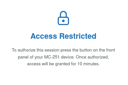 Login page