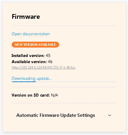 The firmware update download process