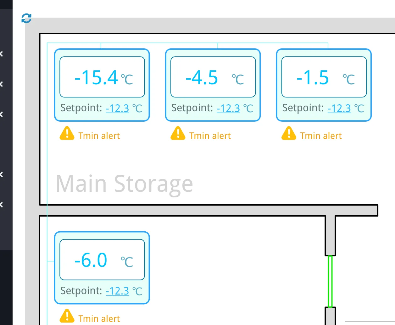 Fridge temperature values online