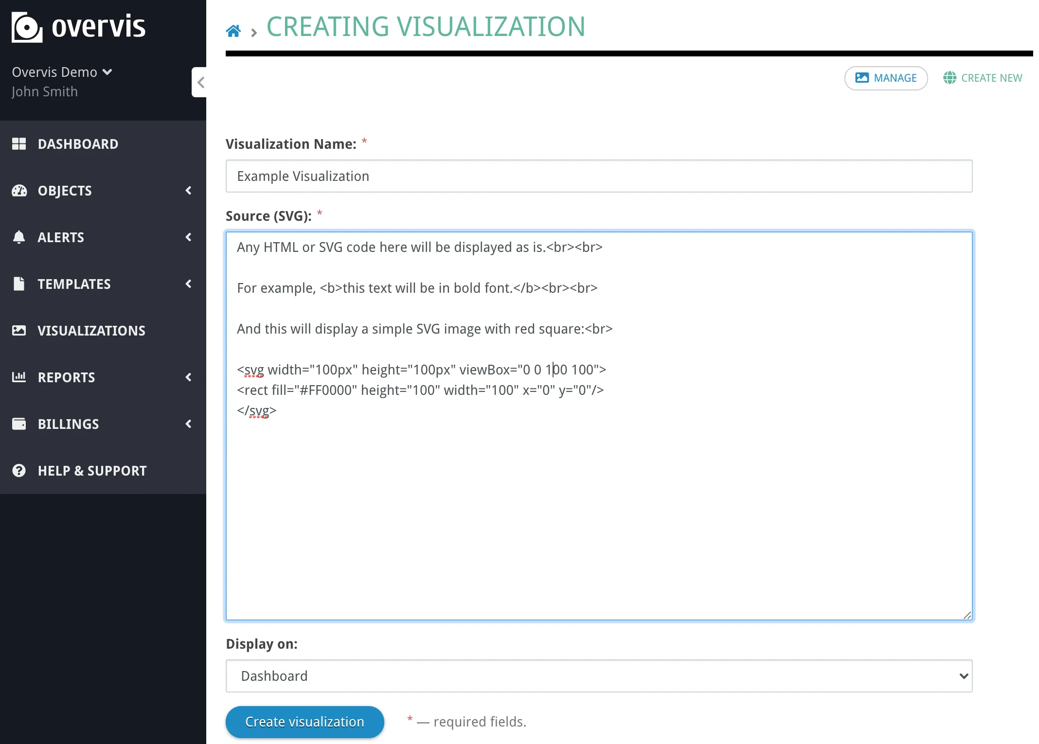 Creating simple visualization