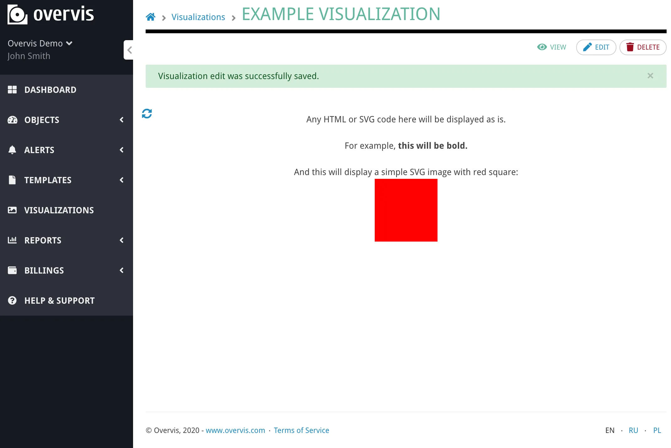 Simple visualization
