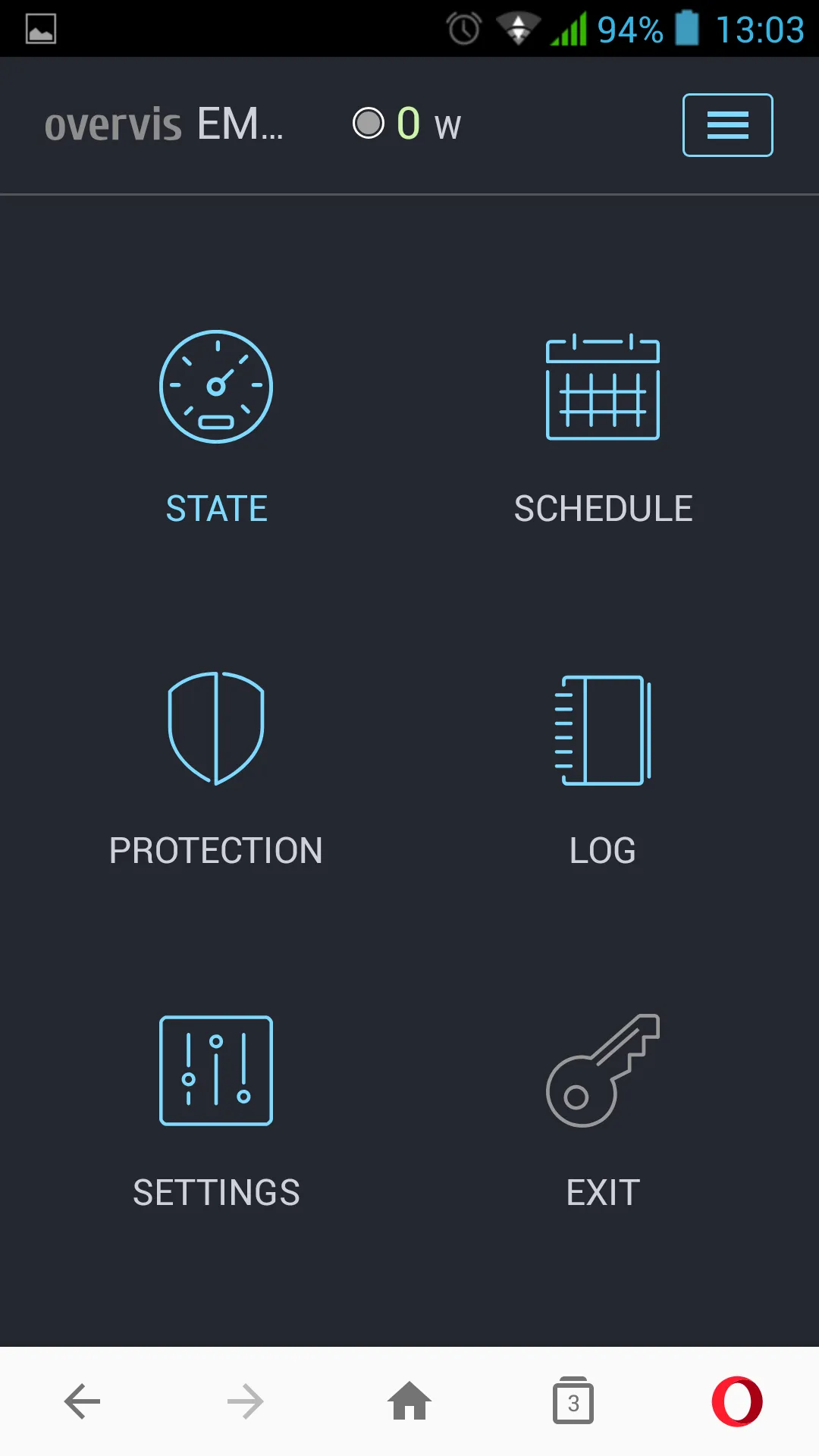 Main menu