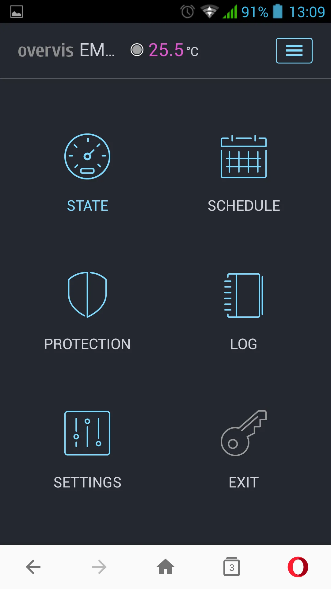 Main menu