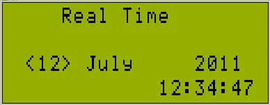 Time setting display