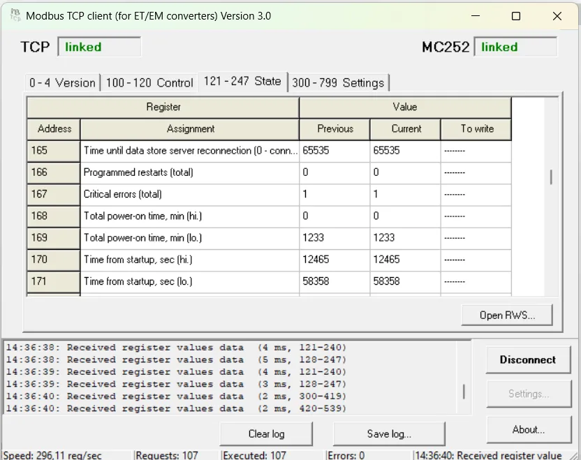 Windows Client Software Screenshot