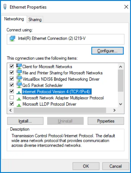 Windows TCP/IP Properties